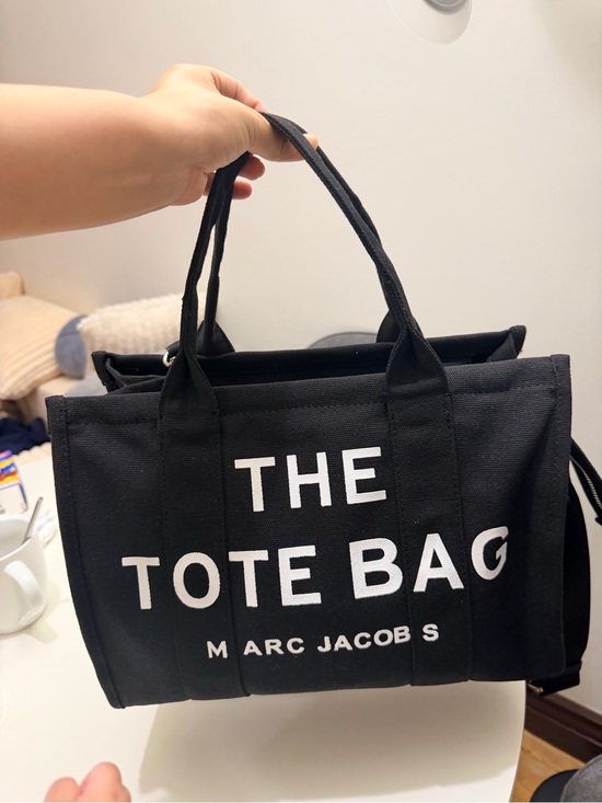 Marc Jacobs Other - Marc Jacobs Black Canvas Tote Bag with White Text
